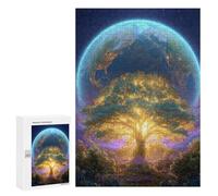 Earth from Space with Tree Puzzle 1000 Pièces Educa Jouet en Bois Cadeau Unique Décoration Intérieure Jeu Éducatif Challenge Toy Adultes Et Enfants À Partir De 14 Ans 300 PCS