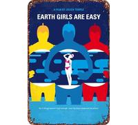 Earth Girls Are Easy - Plaque en métal vintage pour garage - 20,3 x 30,5 cm