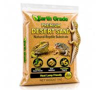 Earth Grade Sable du désert - Substrat naturel pour reptiles pour dragons barbu, geckos et lézards - Réduction de la poussière, sans danger pour la lampe - Encourage le creusement naturel et le