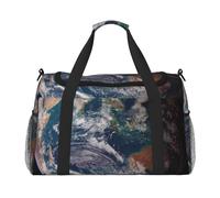 Earth Hand Sac de voyage - Sac de voyage durable pour le week-end, sac fourre-tout de voyage, sac de voyage, sac de voyage, sac portable, sac fourre-tout pour équipement de voyage, Noir , Taille