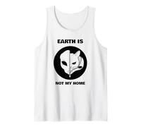 Earth is Not My Home (Motif Chat Extraterrestre Amusant) Débardeur