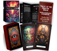 Earth Moon Magick - Tarot du royaume des ombres - 78 + 2 cartes supplémentaires, guide avec mots-clés, jeu de cartes de tarot oracle, idéal pour le travail des ombres, parfait pour les débutants et