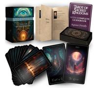 Earth Moon Magick Tarot of Sacred Kingdoms Jeu de tarot de 78 cartes avec guide (français non garanti) pour le travail spirituel et des ombres, parfait pour les débutants recyclés et matériaux de