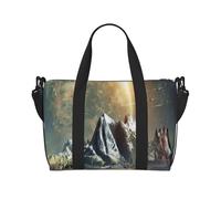 Earth Mountain Sac de voyage à main léger et polyvalent avec design spacieux, sac multi-usages, sac de bagage, sac de plage, sac de sport, sac de sport, Noir , Taille unique, Bagage à main