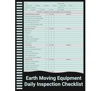 Earth Moving Equipment Daily Inspection Checklist: Pre-Start Safety & Heavy Equipment Inspection Record for Construction Sites.