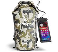 Earth Pak Sac étanche avec Poche - pour Kayak, Bateau Excursion, Canoë, Pêche, Rafting, Natation, et Snowboard (Camouflage, 50L)