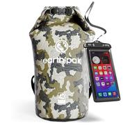 Earth Pak Sac étanche avec Poche - pour Kayak, Bateau Excursion, Canoë, Pêche, Rafting, Natation, et Snowboard (Camouflage, 40L)