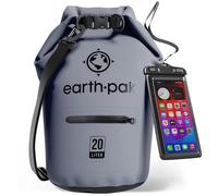 Earth Pak Sac étanche avec Poche - pour Kayak, Bateau Excursion, Canoë, Pêche, Rafting, Natation, et Snowboard (Gris, 20L)