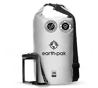Earth Pak - Sac imperméable - Sac étanche avec fermeture pliable permettant de garder votre équipement au sec pour le bateau, la randonnée, le camping et la pêche avec étui imperméable pour téléphone.