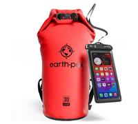 Earth Pak - Sac imperméable - Sac étanche avec fermeture pliable permettant de garder votre équipement au sec pour le bateau, la randonnée, le camping et la pêche avec étui imperméable pour téléphone.