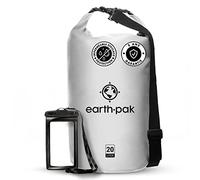 Earth Pak - Sac imperméable - Sac étanche avec fermeture pliable permettant de garder votre équipement au sec pour le bateau, la randonnée, le camping et la pêche avec étui imperméable pour téléphone.