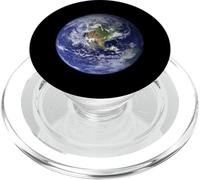 Earth Planet Terre Amérique du Nord Globe Plat Nuages spatiaux PopSockets PopGrip pour MagSafe
