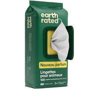 Earth Rated Lingettes 3-en-1 Thé Blanc Basilic, Chiens et Chats, 100 unités