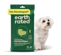Earth Rated Lot de 70 lingettes pour Les Yeux d'animaux de Compagnie développées par Les vétérinaires, nettoyantes hypoallergéniques pour Les Yeux de Chiens et de Chats pour enlever la saleté et Les