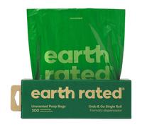 Earth Rated Sac D'Excréments 300 Pièce, Extra Long, Epaisseur, 23x33cm, Vert,
