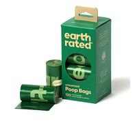 Earth Rated Sacs à crottes pour chiens, sacs étanches et extra épais, recharges en rouleaux, sans parfum, 120 sacs