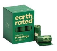 Earth Rated Sacs à crottes pour chiens, sacs étanches et extra épais, recharges en rouleaux, sans parfum, 270 sacs