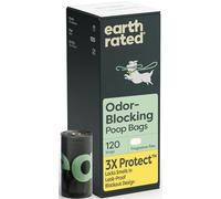 Earth Rated Sacs Ramasse-Crottes Anti-Odeurs Chien, 3X Protect Extra-Épais & Anti-Fuites, Ultra-Résistants, Design Opaque, Sans Parfum, 120 Sacs