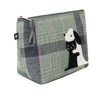 Earth Squared Appliqué Trousse Cosmétique Trousse de Maquillage Trousse de Toilette Commerce équitable Fait Main Eco-Friendly Highland Vache Abeille Chat Hibou - 22 x 13,5 x 8 cm, Chat et chien