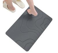 Earth Tapis de Bain Absorbant en Pierre | Tapis d'entrée de Toilette antidérapant et Doux pour Salle de Bain, Base de Douche à séchage Rapide, Tapis de Bienvenue d'intérieur Lavable pour entrée