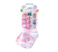 Earth Therapeutics Aloe Infused Moisturizing Socks, Pink Plaid 2 Pair