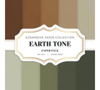 Earth Tone Scrapbook Paper Collection: 10 Earth Tones Solid Colors Double-Sided Sheets, 8.5 x 8.5 Craft Paper for Scrapbooking, Junk Journaling, Crafting, and More