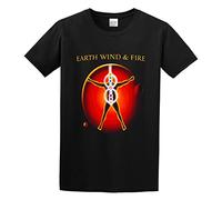Earth Wind & Fire Earth Wind Powerlight Unisex T-Shirt Graphic Printed Tee Mens Black Shirt XXL