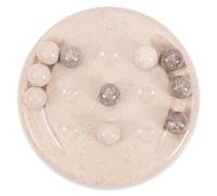 Earthen Crafts Jeu de balle intelligent en marbre Verona et Oceanic de 15,2 cm - Fait à la main en pierre solide pour adultes, décoration de table moderne et élégante pour la maison et le bureau