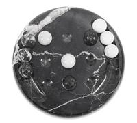 EARTHEN CRAFTS Jeu de Morpion avec Billes Noires et Blanches de 15 cm, Un Joli Jeu de société décoratif pour Toute la Famille, idéal pour Les fêtes et la décoration intérieure.