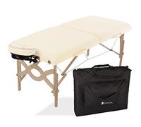 EARTHLITE Avalon Premium Table de massage portable - Incl. étui de rangement, têtière souple et autoajustable et coussin à mémoire de forme (75 cm x182,5 cm)