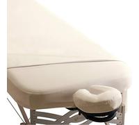 EARTHLITE Ensemble de draps de massage en microfibre - qualité supérieure, soyeux, résistant aux rides, séchage rapide (drap-housse, feuille supérieure, berceau de visage)