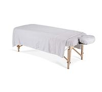 EARTHLITE Set de draps en flanelle pour table de massage DE LUXE - drap du dessus, drap-housse et taie en croissant (Lot of 3)