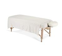 EARTHLITE Set de draps en flanelle pour table de massage - drap du dessus, drap-housse et taie en croissant