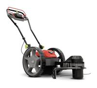 Earthquake Tondeuse à fil 60 V, comprend deux batteries de 4 Ah, un diamètre de coupe de 55,9 cm, trois vitesses de coupe, des roues de 35,6 cm qui ne tombent jamais, un assemblage facile, un guidon