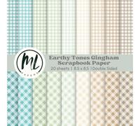 Earthy Gingham Scrapbook Paper: Pastel Easter Plaids Scrapbook Paper, Spring Craft Paper for DIY Card Making, Scrapbooking, Junk Journaling, Arts and Crafts for Kids, Double-Sided, 8.5 x 8.5 inch