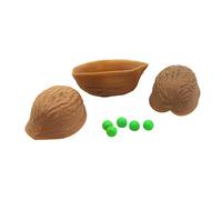 Earthy Soft Material Noyer Shell Small Ball Close-Up Magic Trick Magic Props Magic Supplies Party Show Performance, 3 Pcs/set. Design pratique
