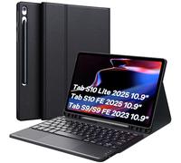 Earto Clavier Samsung Galaxy Tab pour S10 FE/S9 FE/S10 Lite 10,9 Pouces, Coque Clavier Tab S9 avec Touchpad, 2 Canaux BT, Mégnétique Détachable pour Galaxy Tab S10 FE 2025/S9 FE 10,9 Pouces 2023, Noir