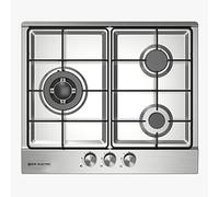 EAS ELECTRIC SMART TECHNOLOGY | EMH363GBNX | Comptoir de gaz | Couleur Inox | 60 cm | 3 feux | Gaz butane et gaz naturel | Auto-allumage | Feu triple flamme