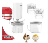 Eascandy - 1 accessoire pour glace pilée, 2 accessoires pour crème glacée for KitchenAid | Sans BPA | Format compact