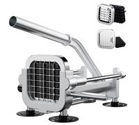 Eascandy Coupe-frites professionnel, Trancheuse à pommes de terre en acier inoxydable 12,7 mm et 6,35 mm, Coupe-pommes de terre robuste pour patates douces, carottes, ignames et concombres.