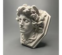 EASCHEER Statue de la mythologie grecque Tête de Méduse 10,9 cm