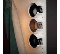 ease-c Organisateur de ceintures, porte-cravates, pour armoire IKEA Pax, porte-ceinture, porte-cravates, peu encombrant, blanc ease-c