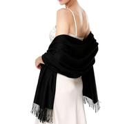 Ease Leap Cachemire Hiver Chaud Écharpe Pour Femmes Pashmina Châle Wrap Hommes Grandes Écharpes Douces pour Autum et Hiver 200cm x 70cm,Noir,78.7 x 27.6 Pouce