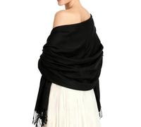 EASE LEAP Pashmina Châle pour Femme Hiver Chaud Douce Grande Écharpe Foulard Etole Mariage Echarpes (Noir)
