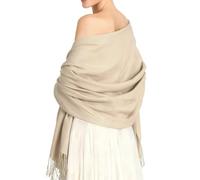 EASE LEAP Pashmina Châle pour Femme Hiver Chaud Douce Grande Écharpe Foulard Etole Mariage Echarpes (Beige)