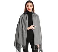 EASE LEAP Pashmina Châle Wrap Pour Femmes Hiver Chaud Écharpe Hommes Grandes Écharpes Douces pour Autum et Hiver 200cm x 70cm, Gris