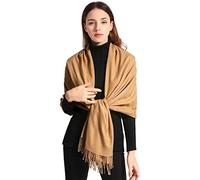 EASE LEAP Pashmina Châle Wrap Pour Femmes Hiver Chaud Écharpe Hommes Grandes Écharpes Douces pour Autum et Hiver 200cm x 70cm Marron Chameau