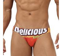 EASEJUICY Slips de Bain, Opaque, Orange Delicious, M Homme