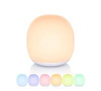 EASEMO Veilleuse, veilleuse pour chambre d'enfant avec contrôle tactile, lampe magnétique rechargeable avec couleur RVB et intensité variable en continu avec minuterie de 1 heure pour l'allaitement