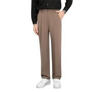 EaseMotions Pantalon de golf super extensible en soie glacée confortable pour homme Pantalon décontracté Taille élastique avec poches, café, 5XL